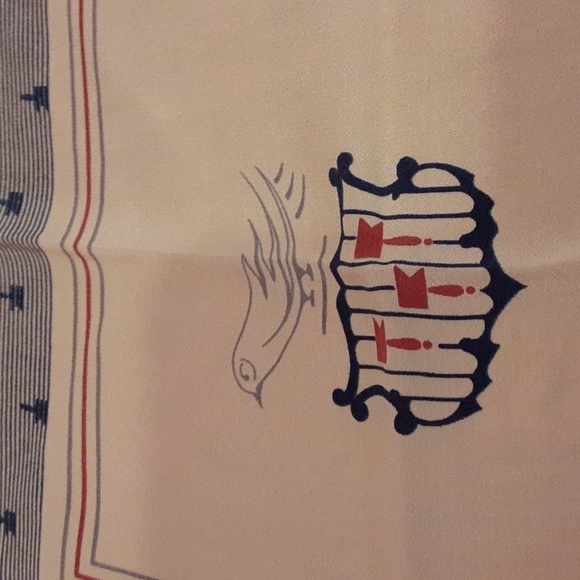 Vtg Jacomo Silk Scarf Italy 33"×33"L - Picture 4 of 16